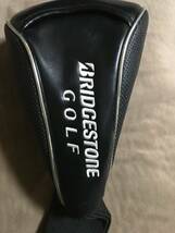 【 送料無料！!・USED品・460ccOK！】★ブリヂストン◇BRIDGESTONE GOLF ドライバーヘッドカバー◇ブラック/シルバーライン★_画像3