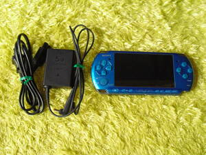 【PSP本体】SONY・ソニー PSP-3000 プレイステーション・ポータブル ブルー/充電ケーブル 通電確認OK！