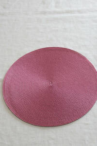【６枚セット】　円形　紫　パープル　赤紫　ランチョンマット