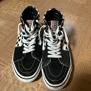 VANS バンズ スニーカー 黒 白　26.5cm ハイカット