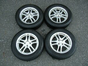 履きつぶしに! GB3 フリードに! 185/65R15 BLIZZAK REVO GZ スタッドレスタイヤ アルミ 15×5.5J OFF48 PCD100-4H 4本セット S1199