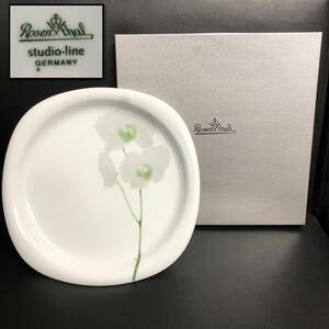 { tableware } Germany made [Rosenthal: Rosenthal flower pattern middle size. plate ] length width × width : approximately 26.7cm×26.7cm* height : approximately 2.4cm medium-sized dish :1 sheets 