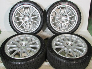 ☆三菱■ランエボX■ENKEI製■ランサーエボリューション10純正アルミスタッドレス■245/40R18■バリ山イボ付■TOYOオブザーブガリットGIZ2