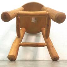 □柏木工 KASHIWA 木製 スツール 無垢材 丸椅子 丸イス カントリー調 椅子 イス いす 飾り台 花台 座面直径約33cm 古道具 □23110607_画像7