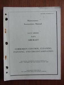 1969年米海軍グラマンA-6Aイントルーダー攻撃機の洗浄と塗装マニュアル－フライトマニュアル付属