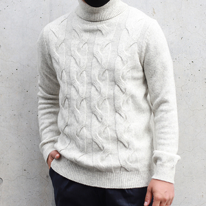 即決 junhashimoto ジュンハシモト K02 CABLE TURTLE KNIT ケーブルタートルネックニット サイズ４ AKM WJK 1piu1uguale3 