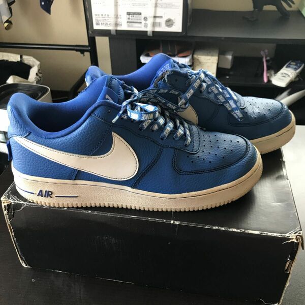 AIR FORCE 1 07 LV8/エアフォース/ブルー/823511-405/27.5cm/BLU 中古