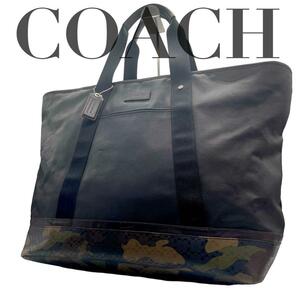 coach コーチ　トートバッグ　ビジネスバッグ　大容量　カモフラ　メンズ　A4