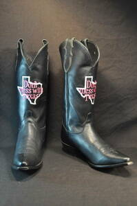  new goods Justin JUSTIN western boots black DON'T MESS WITH TEXAS 8.5D(11B)