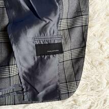 ＜美品＞TAGLIATOLE タリアトーレ 新ロゴ グレー チェック ウール スーツ セットアップ サイズ48 Lサイズ_画像4