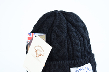 新品 HIGHLAND 2000 ハイランド イギリス製 アルパカ ニット帽 ニット キャップ　帽子　管理番号M253Q6302　ブラック ●_画像2