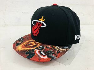 z1118-12 ★ 未使用保管品 キャップ MIAMI Heat マイアミヒート アベンジャーズ ニューエラ NEWERA SNAP BACK 59FIFTY NBA バスケ