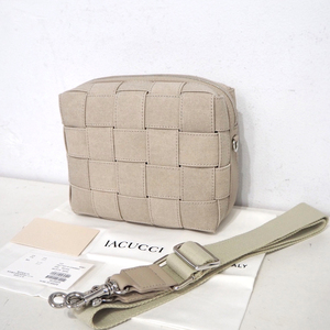  new goods regular price 52800 jpy iakchi Belta S shoulder bag sand beige lady's IACUCCI knitting BERTA Mini canvas present 