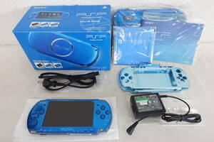 （13）SONY　PSP　PSP-3000　バリューパック　バイブランドブルー　通電OK　付属あり　本体美品　