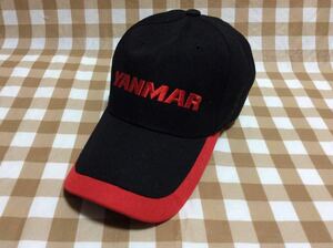 即決 YANMAR ヤンマー キャップ 帽子 黒赤 フリーサイズ