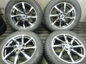 パT8366■235/60R18 YOKOHAMA ICEGUARD G075 社外ホイール 7J 5H +48 PCD114.3★条件付送料無料★19年 バリ溝 CR-V ハリアー レクサス