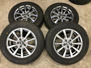 パF1503■195/65R15 91H　4本価格　DUNLOP ENASAVE EC203　送料無料 夏 MANARAY アルミセット 15×6J +45 PCD100 トヨタ スバル