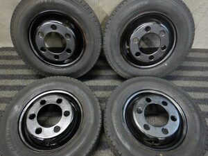 パT5154■155/80R13 90/89N LT YOKOHAMA ICEGUARD IG91 鉄ホイール 4.5J 6H PCD184 ハブ132㎜■条件付送料無料■エルフ ダイナ トヨエース