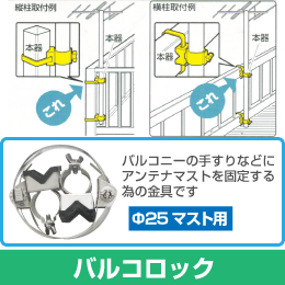 ◆即決 ベランダ用マスト固定具 φ25 ２個組