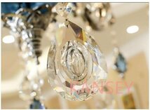 高級水晶ペンダントライト 洋風照明 シャンデリア 北欧デザイン シーリングライト 天井照明 6灯 3個_画像5