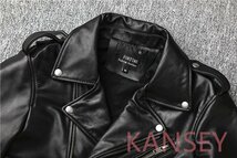 レザージャケット 上品　本革 羊革　ライダースジャケット メンズファッション バイクジャケット 革ジャン S～4XL_画像2