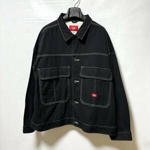 新品 Dickies ディッキーズ オーバーカバーオールブルゾン XL 送料520円〜 ビッグシルエットジャケット メンズ 男性用 ブラック 黒 タグ付