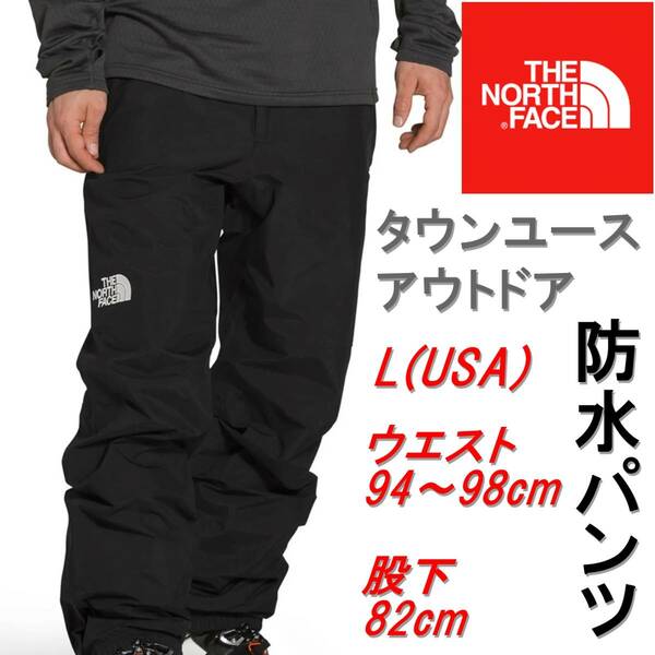 日本未発売 新品 ノースフェイス 防水パンツ タウンユース レインパンツ ハイキング アウトドア 登山 キャンプ ボトムス L XL 黒