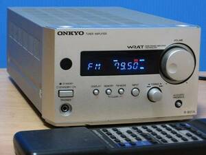 ONKYO★良品 メンテ済 動作良好★INTEC155 AM/FMチューナーアンプ WIDE FM対応★リモコン&CD取説付★R-801A