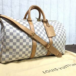 LOUIS VUITTON ルイヴィトン ダミエ アズール キーボルバンドリエール N48223 2way ボストンバッグ 保存袋 菊 