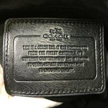 COACH/コーチ レザーショルダーバック 長財布 2点セット F72221/F74529 斜め掛け 肩掛け ラウンドファスナー ブラック 黒 まとめ 菊NS_画像7