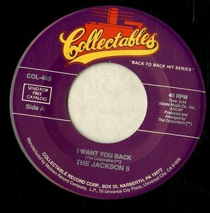 C00182740/EP/ジャクソン5 (THE JACKSON５・マイケル・ジャクソン)「I Want You Back / ABC (COL-443・ソウル・SOUL・ファンク・FUNK)」