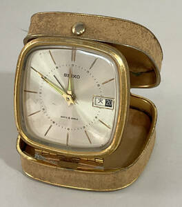 【動作確認済】セイコー SEIKO 手巻き時計 DIAFIX 8 JEWELS 真鍮 ヴィンテージ レトロ 目覚まし トリップメイト 真鍮 置時計
