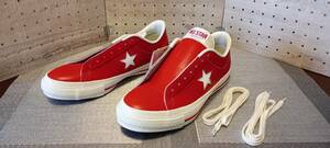 コンバース【CONVERSE】ワンスターJ【ONE STAR J】レザー 赤 [RED] 26.0cm 7.5 [7 1/2]