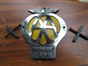 当時物 A.A グリルバッジ 1945-57年 固定パーツ付/ BMC MINI ミニ MG ジャガー RAC コルティナAUSTIN LOTUS MORRIS TRIUMPH Rileyバンプラ