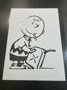  банк si-[022][ Charlie Brown ][A4 толщина бумага ] stencil сиденье oma-ju искусство BANKSY. огонь Snoopy 