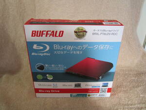 ★ BUFFALO ポータブルブルーレイドライブ BRXL-PT6U2V-RDC 未使用保管品! ★