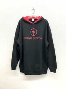 TOKYO GEGEGAY 東京ゲゲゲイ　TG hoodie BLACK × RED パーカー XXL 破壊ロマンス　中古品