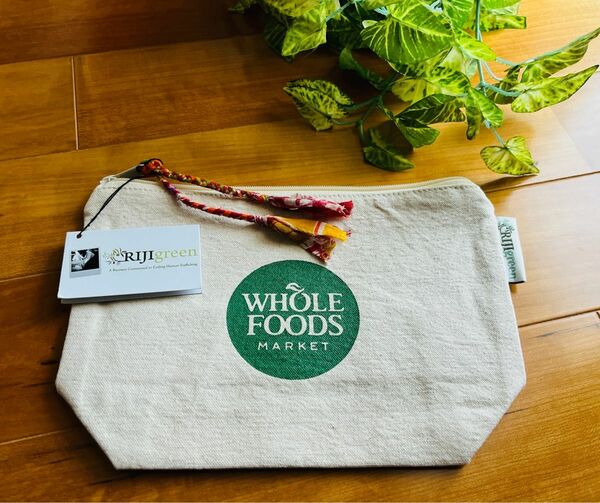 WHOLE FOODS MARKET×RIJI green ポーチ