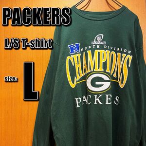 【NFL】PACKERS 長袖Tシャツ　L グリーン緑　パッカーズ