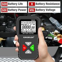 正規品 日本語取説 バッテリーテスター バッテリーチェッカー CCA値測定 SOH SOC 抵抗値 電圧 12V バッテリーチェック テスト_画像2