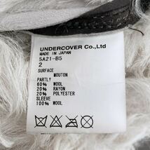 Archive 名作 UNDERCOVER 05AW art&crafts期 ムートン ジャケット ニット 切替 アンダーカバーレザー ファーブルゾン 2 男女兼用_画像6