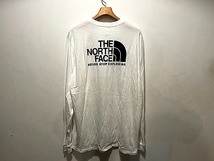 送料￥380 新品 正規品 USA限定 日本未発売 The North Face 大きいサイズ ノースフェイス バックロゴ付 長袖Tシャツ ロンT US-XXL 白_画像4