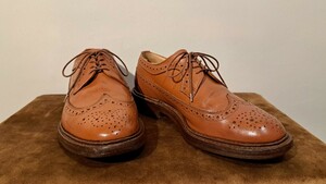 Tricker's M7306 UK8.5(27～27.5cm) トリッカーズ ロングウィングチップ バートン　マロンアンティーク