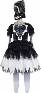 ランド（TDL） スプーキー“Boo!”パレード2018 女性ダンサー ゴスロリ 黒 フルセット コスプレ衣装 