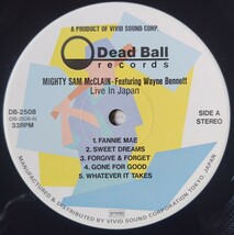 Mighty Sam McClain Featuring Wayne Bennett Live In Japan/1986年国内盤Dead Ball Records DB-2508_画像3