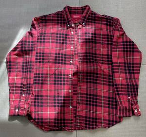 ☆激安早い者勝ち! Supreme ‘Tartan Flannel Shirt’フランネルシャツ タータンチェック プレイド L 赤 レッドシュプリーム stussy長袖 ☆