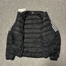 O（XL)サイズ ★ 新品 adidas ESS Down Jacket アディダス ダウンジャケット 黒 防寒 スリーストライプス アウター 黒 GH4589 LL 2L_画像7