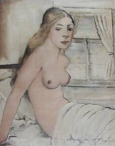 ポール・デルボー、起きあがった裸婦、厳選、希少画集・額装画、Paul Delvaux、人気作品、新品高級額 額装付、状態良好、送料無料