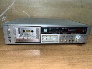 ○ Technics RS-M255X STEREO CASSETTE TAPE DECK ステレオカセットデッキ 通電確認済 ジャンク扱い品 中古品 ③