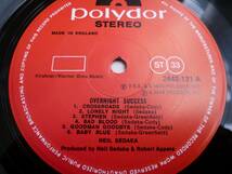 Neil Sedaka『Overnight Success』LP Soft Rock ソフトロック_画像3